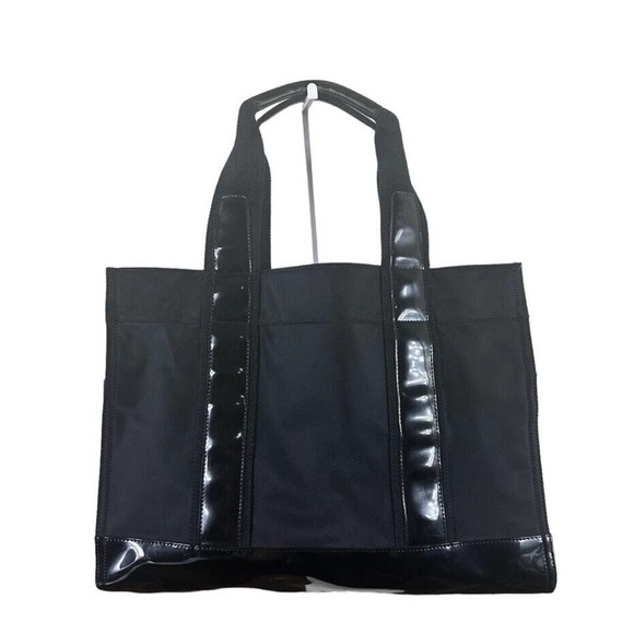 Tory Burch Tote Bag Black Patent Leather Nylon Large - Picture 5 of 16